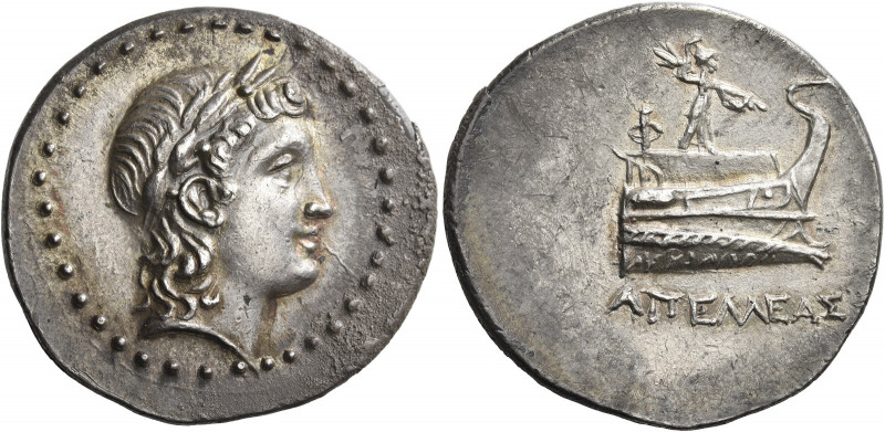 Lycia, Phaselis 
Stater circa 167-130, AR 11.35 g. Laureate head of Apollo r. R...