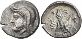 Achaemenid kings of Persia 
Under Darius III. Tetrobol, Spithridates satrap of Lydia and Ionia circa 335-334, AR 2.25 g. Head of satrap l., wearing P...