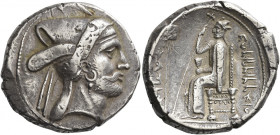 Kings of Persis, Bagadat early – mid 3nd century BC 
Tetradrachm, early – mid 3rd century BC, AR 16.41 g. Diademed head of Bagadat r., wearing kyrbas...