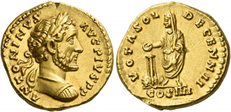 Antoninus Pius augustus, 138 – 161. 
Aureus 158-159, AV 7.28 g. ANTONINVS – AVG...