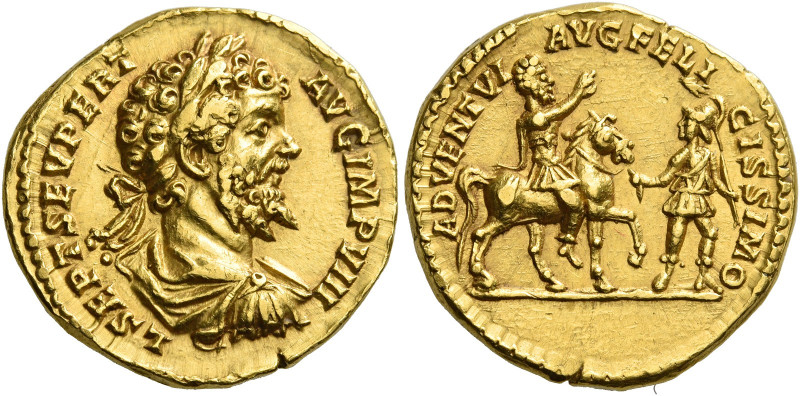 Septimius Severus, 193 – 211 
Aureus 196-197, AV 7.22 g. L SEPT SEV PERT – AVG ...