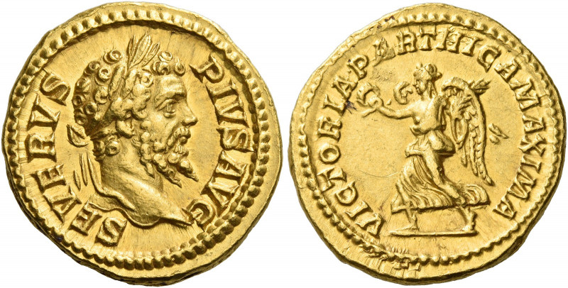 Septimius Severus, 193 – 211 
Aureus 203, AV 7.44 g. SEVERVS PIVS AVG Laureate ...