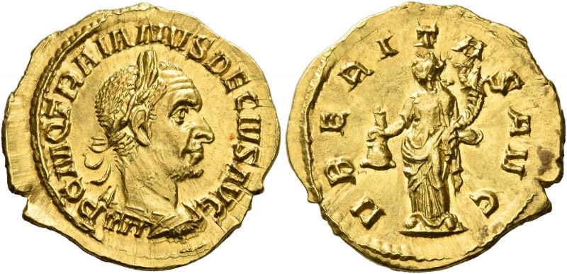 Trajan Decius, 249 – 251 
Aureus, Roma 249-251, AV 3.87 g. IMP C M Q TRAIANVS D...