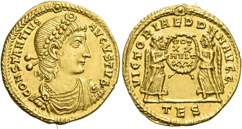 Constantius II augustus, 337 – 361 
Solidus, Thessalonica 340-350, AV 4.41 g. C...