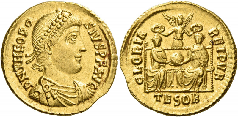 Theodosius I, 379 – 395 
Solidus, Thessalonica circa 378-383, AV 4.46 g. D N TH...