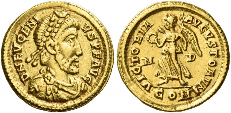 Eugenius, 392 – 394 
Tremissis, Mediolanum spring 393-September 394, AV 1.45 g....