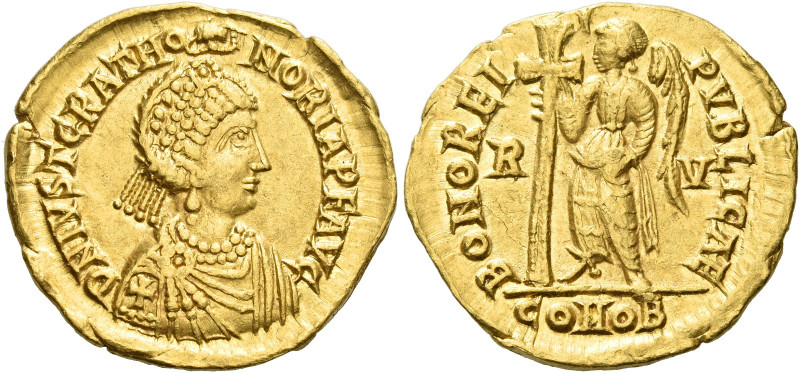 Justa Gratia Honoria, sister of Valentinian III 
Solidus, Ravenna 430-435, AV 4...