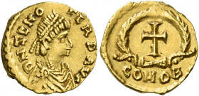 Julius Nepos first reign, 474 – 475 
Tremissis in the name of Zeno circa 474-475, AV 1.42 g. D N ZENO PERP AVG Pearl- diademed, draped and cuirassed ...