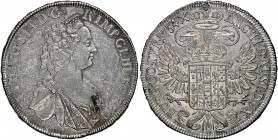 Holy Roman Empire 
Maria Theresa, 1740-1780. 1/2 Taler, 1754/3, Vienna (Eypeltauer 84a).
Lightly toned, with some marks on obverse, otherwise
about...