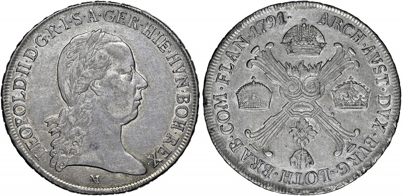 Holy Roman Empire 
Leopold II, 1790-1792. 1/2 Taler, 1791 M, Milan (Herinek 49)...