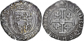 Cyprus 
Catherine Cornaro & James III, 1473-1474. Gros. Crowned arms. Rev. Cross of Jerusalem (CLC 24:3-4).
A fabulous example of this extremely rar...