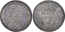 France 
Louis XIII, 1610-1643. 1/2 Ecu, 1643 A, Paris mint, Rose (Gad. 50).
Lovely original dark-grey patina, about extremely fine

Graded AU58 NG...