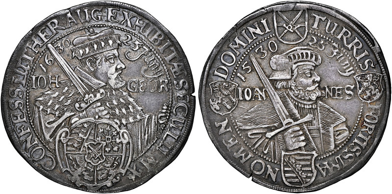 Germany 
Saxony-Albertine. Johan Georg I, 1615-1656. 1/2 Taler, 1630, Augsberg ...