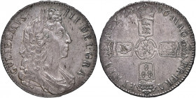 Great Britain 
William III, 1694-1702. Halfcrown, Dually dated 1696 and RY octavo, Tower (London) mint (ESC 534; Seaby 3475).
Extremely fine with a ...