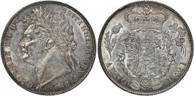 Great Britain 
Halfcrown, 1821 (Seaby 3807).
A boldly struck specimen with old grey toning. Minor hairlines in fields, otherwise mint state

Grade...