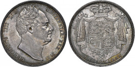 Great Britain 
William IV, 1830-1837. Halfcrown, 1834, WW in script on truncation (ESC 662; Seaby 3834).
A coin exhibiting wonderful grey and blue t...