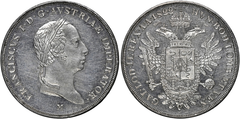 Lombardy-Venetia 
Francesco I d’Asburgo Lorena, 1815-1835. 1/2 Scudo, 1822 M, M...