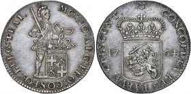 Netherlands 
Utrecht, 1/2 Ducaton, 1764 (KM116).
Magnificent steel-grey surfaces, good extremely fine

Graded AU58 NGC