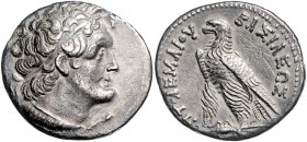 Griechen - Ägypten Ptolemaios V. Epiphanes 204-180 Tetradrachme Kopf des Ptolemaios nach rechts / Adler SNG Cop. 244f. Svoronos 1231. 
11,75 g ss-vz
