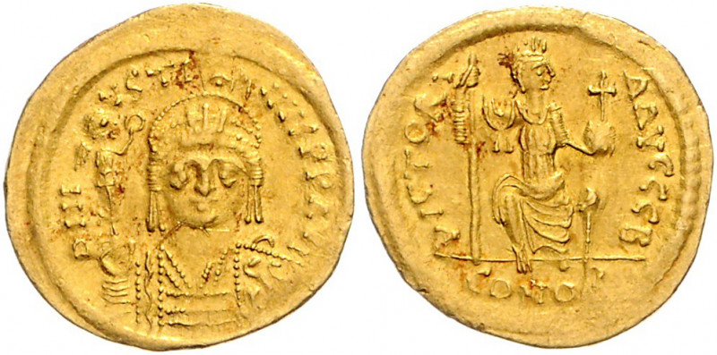 Byzanz Justinus II. 565-578 Solidus Konstantinopel (565-578) D N IVSTINVS P P AV...