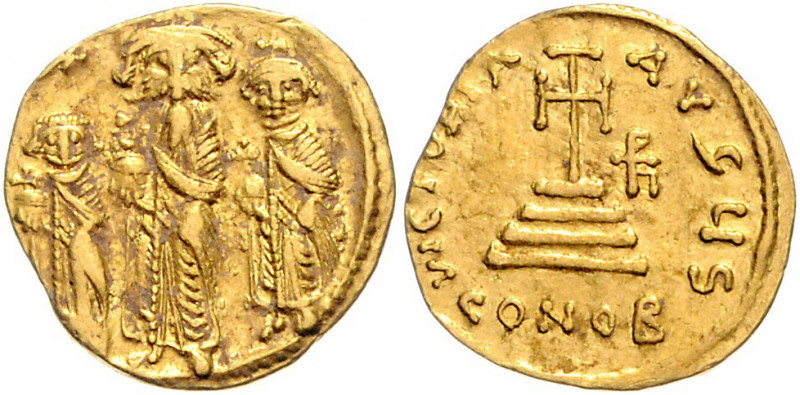 Byzanz Heraclius 610-641 Solidus Konstantinopel (632-636) Heraclius, Heraclius C...