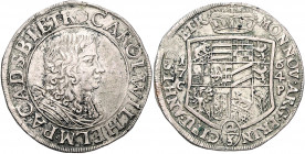 Anhalt - Zerbst Carl Wilhelm 1667-1718 2/3 Taler 1674 C P Zerbst Dav. 204. Mann 248f. 
 ss