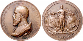Baden - Heidelberg Bronzemedaille 1886 (v. Schwenzer) auf das 500-jährige Jubiläum der Universität Zeitz 352. 
73,8mm 183,5g ss-vz