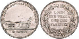 Bayern Maximilian II. 1848-1864 Silbermedaille o.J. (v. Losch) Preismedaille des landwirtschaftlichen Vereins in Bayern Hauser 667. Beierlein -. 
33,...