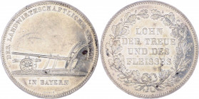 Bayern Maximilian II. 1848-1864 Silbermedaille o.J. (v. Losch) Preismedaille des landwirtschaftlichen Vereins in Bayern Hauser 667. Beierlein -. 
33,...