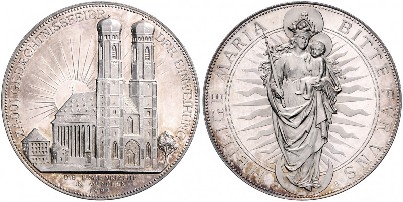 Bayern Prinzregent Luitpold 1886-1912 Silbermedaille 1894 (v. Börsch) auf die 40...