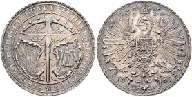 Bayern - München Silbermedaille 1881 (unsign.) auf das 7. Deutsche Bundesschießen Peltzer 1472. Hauser 556. Steulm. 1. 
37,8mm 26,8g st