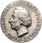 Bayern - München Silberhohlgussmedaille o.J. einseitig (v. Josef Bernhart 1883-1967) auf Hans Christian Andersen 
55,4mm 15,4g ss