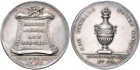 Brandenburg in den Marken - Preussen Friedrich II. der Große 1740-1786 Silbermedaille 1786 (unsign.) auf seinen Tod Slg. Henckel 1831. 
28,2mm 7,0g v...