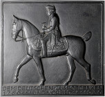 Brandenburg in den Marken - Preussen Friedrich II. der Große 1740-1786 Eisenplakette o.J. geschwärzt (1935, v. Willibald Fritsch/Hüttenamt Gleiwitz) a...