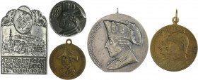 Brandenburg in den Marken - Preussen Friedrich II. der Große 1740-1786 Lot von 5 Stücken: Bronzemedaille 1903 (unsign.) auf das 150-jährige Bestehen v...