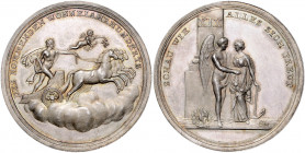 Brandenburg in den Marken - Preussen Friedrich Wilhelm III. 1797-1840 Silbermedaille o.J. (v. Stierle) auf das neue Jahrhundert Slg. Marienbg. 3659. ...