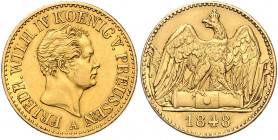 Brandenburg in den Marken - Preussen Friedrich Wilhelm IV. 1840-1861 Doppelter Friedrich d’or 1848 A Berlin Friedb. 2431. Olding 355. AKS 61. D./S. 16...