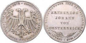 Frankfurt - Stadt Doppelgulden 1848 Erzherzog Johann von Österreich Kahnt 176. Dav. 644. AKS 39. Thun 135. 
 f.vz