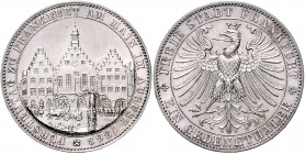 Frankfurt - Stadt Taler 1863 Fürstentag Kahnt 172. Dav. 654. AKS 45. Thun 147. 
 vz+/f.st