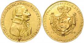 Hohenlohe - Neuenstein-Öhringen Ludwig Friedrich Karl 1765-1805 Dukat 1804 Friedb. 1349. Albrecht 184. DS 135. 
3,48g vz+