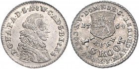 Jever Friedrich August v. Anhalt-Zerbst 1747-1793 1 Groot 1764 Mann 422. 
winz.Sf. vz-st