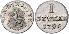 Jever Friederike Aug. Sophie v. Anhalt-Zerbst 1793-1807 1 Stüber 1798 Mann 429. 
 ss-vz