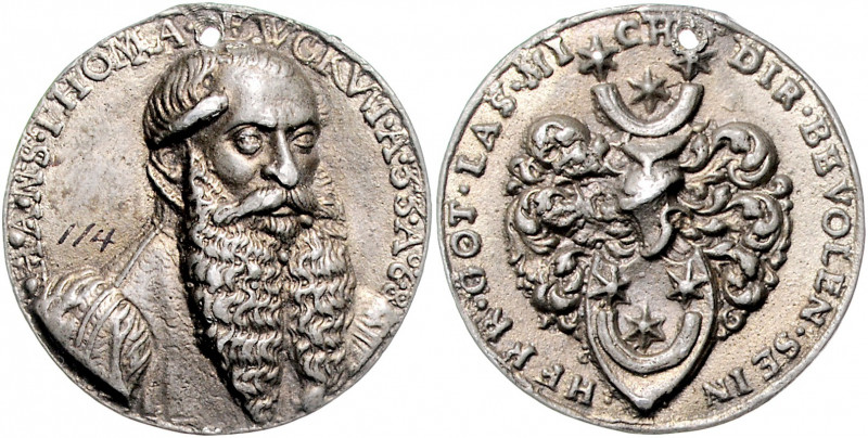 Nürnberg - Stadt Portrait-Medaille 1568 Blei? (v. Valentin Maler) auf Hans Thoma...