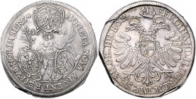 Nürnberg - Stadt Taler 1636 mit Titel Ferdinand II., Mmz: Kreuz = Georg Nürnberger der Ältere Dav. 5654. Kellner 250. 
Zainende, Kr. vz