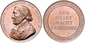 Sachsen - Dresden, Stadt Bronzemedaille 1839 (v. Krüger) auf das 50-jährige Amtsjubiläum von Christoph Friedrich von Ammon Hannig 40. Finn 41. 
39,5m...
