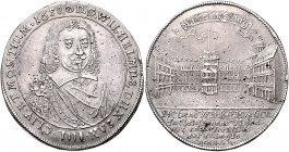 Sachsen - Weimar Wilhelm IV. 1640-1662 Reichstaler 1658 auf die Einweihung der neuen Schlosskirche Schnee 375. Dav. 7547. Mers. 3880. 
kl. Sf. f.vz
