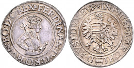 RDR - Länder - Haus Habsburg Ferdinand I. 1521-1564 1/4 Taler o.J. Wien Slg. Morosini -. Slg. Trau -. Markl. 62-64. 
 vz
