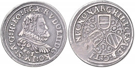 RDR - Länder - Haus Habsburg Rudolf II. 1576-1612 Dickabschlag o.J. zu 1/4 Taler 1605 vom Groschen, Hall Exemplar der Sammlung Morosini 654, Z: 275,- ...