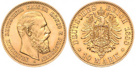 Preussen Friedrich III. 1888-1888 10 Mark 1888 A J. 247. 
 vz+