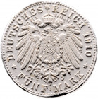 Württemberg Wilhelm II. 1891-1918 5 Mark 1910 F Einseitige Gipsprobe der Adlerseite. In diesem Material bisher nicht bekannt J. zu176. Schaaf - (vgl. ...
